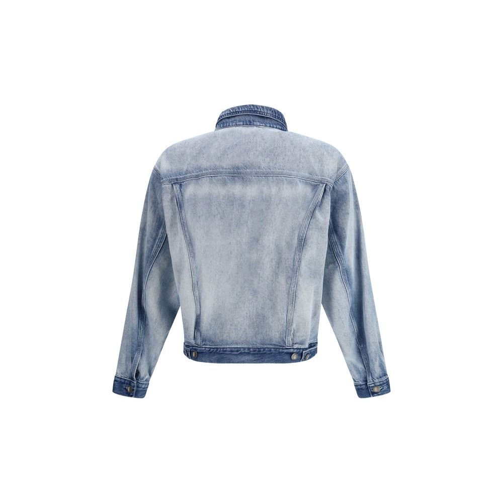 Blue Cotton Denim Jacket - TIZZIL