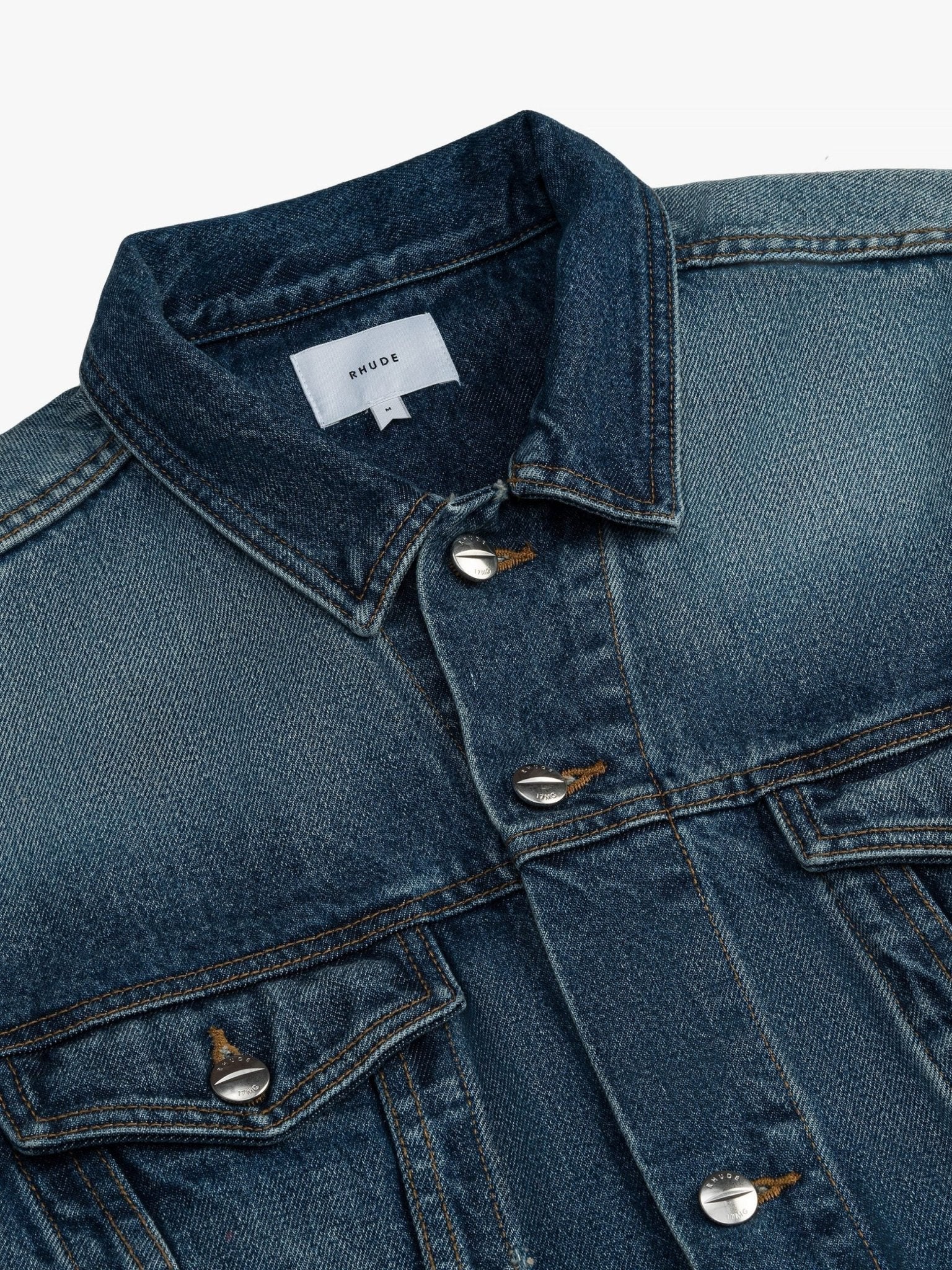 Blue Cotton Denim Jacket - TIZZIL