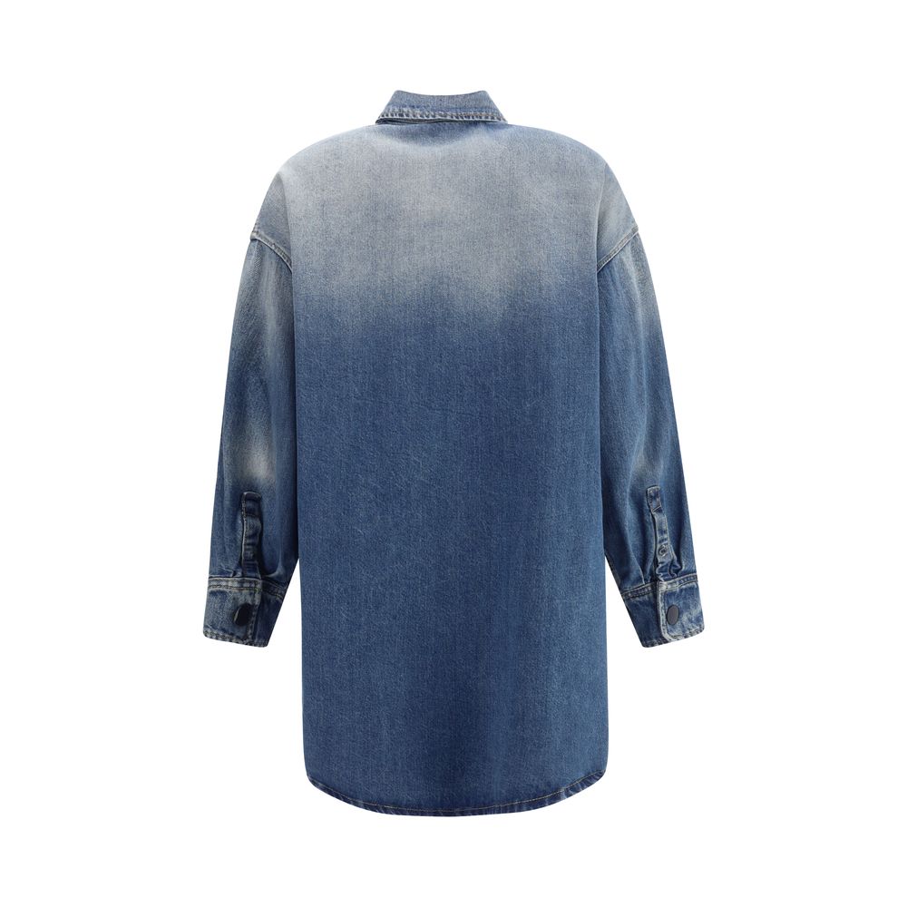 Blue Cotton Denim Jacket - TIZZIL