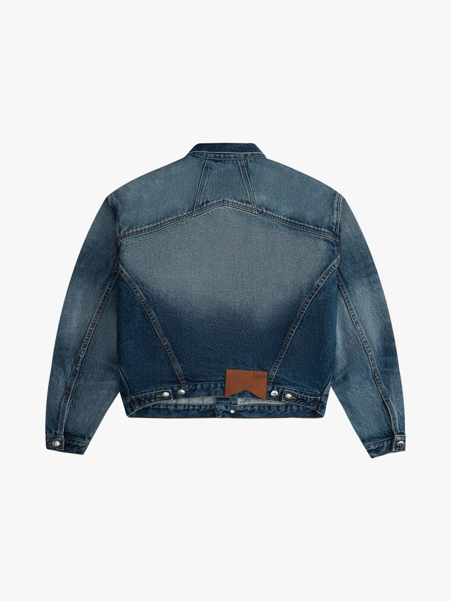 Blue Cotton Denim Jacket - TIZZIL