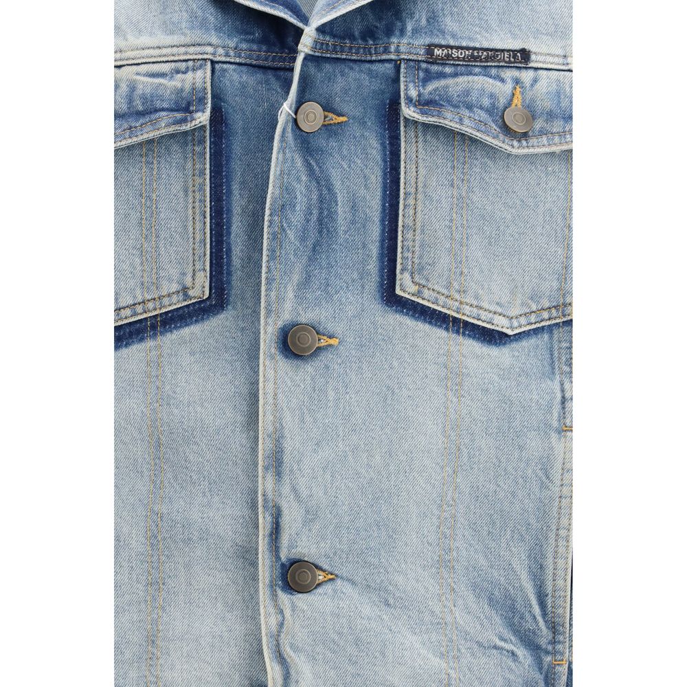 Blue Cotton Denim Jacket - TIZZIL