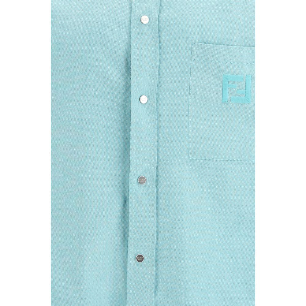 Blue Cotton Dress Shirt - TIZZIL