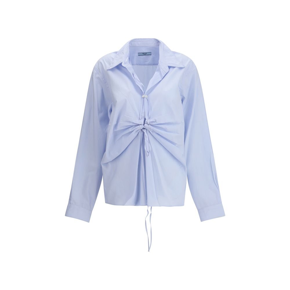 Blue Cotton Dress Shirt - TIZZIL