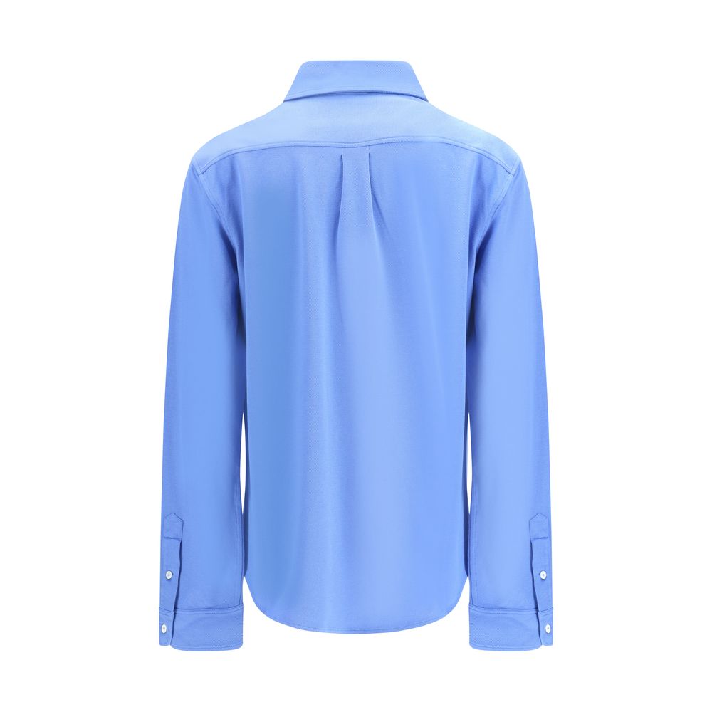 Blue Cotton Dress Shirt - TIZZIL