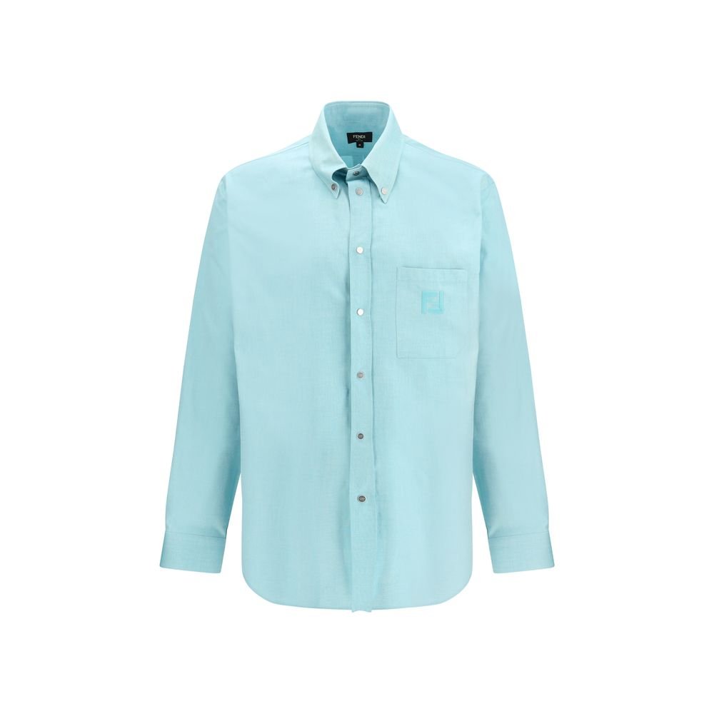 Blue Cotton Dress Shirt - TIZZIL