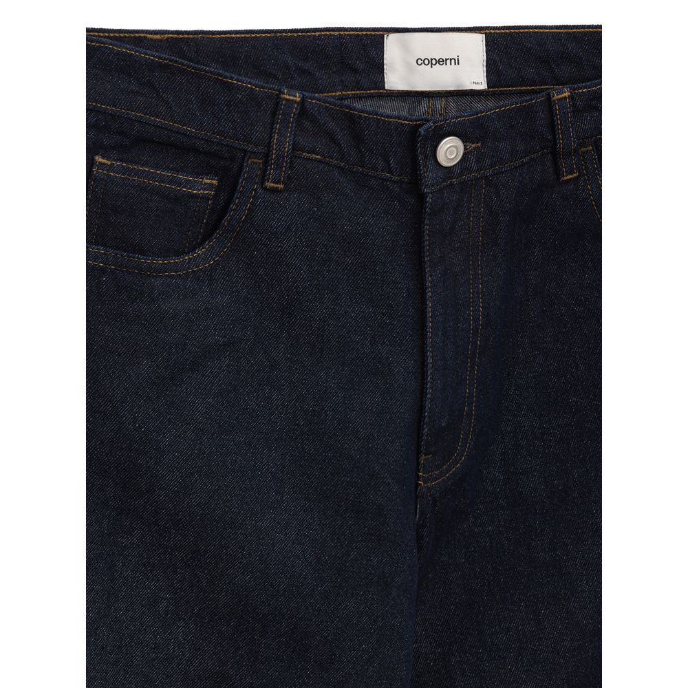 Blue Cotton High - Waisted Jean - TIZZIL
