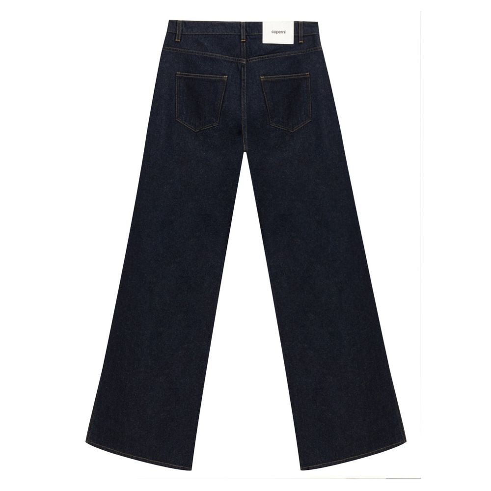 Blue Cotton High - Waisted Jean - TIZZIL