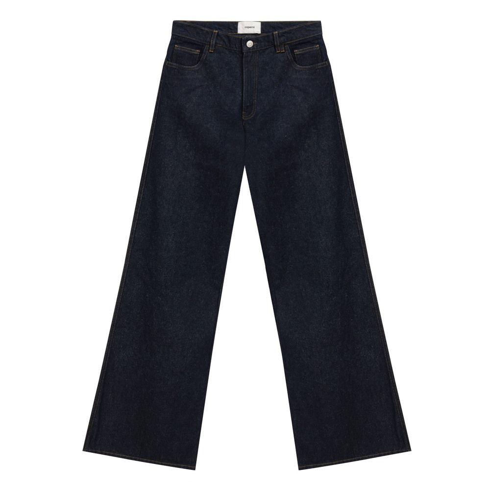 Blue Cotton High - Waisted Jean - TIZZIL