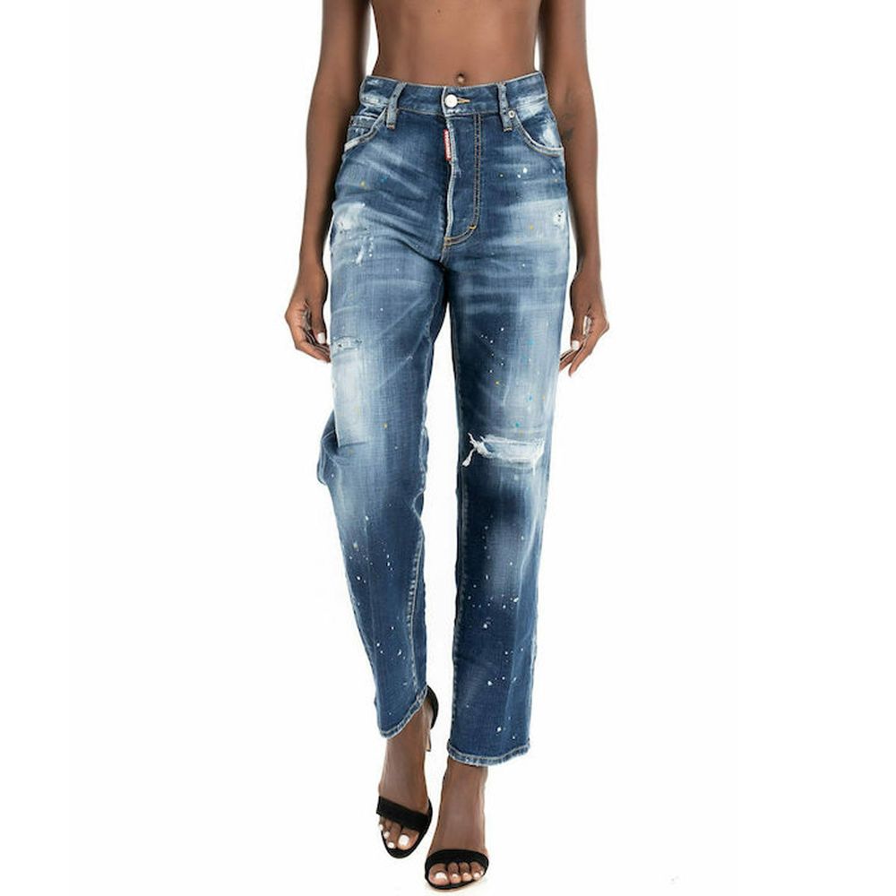Blue Cotton Jeans Denim - TIZZIL