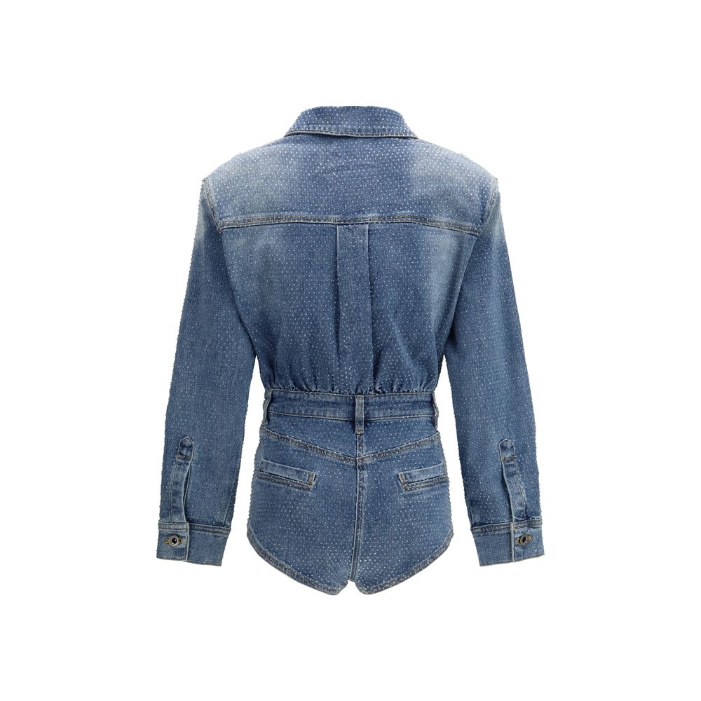 Blue Cotton Jumpsuit - TIZZIL