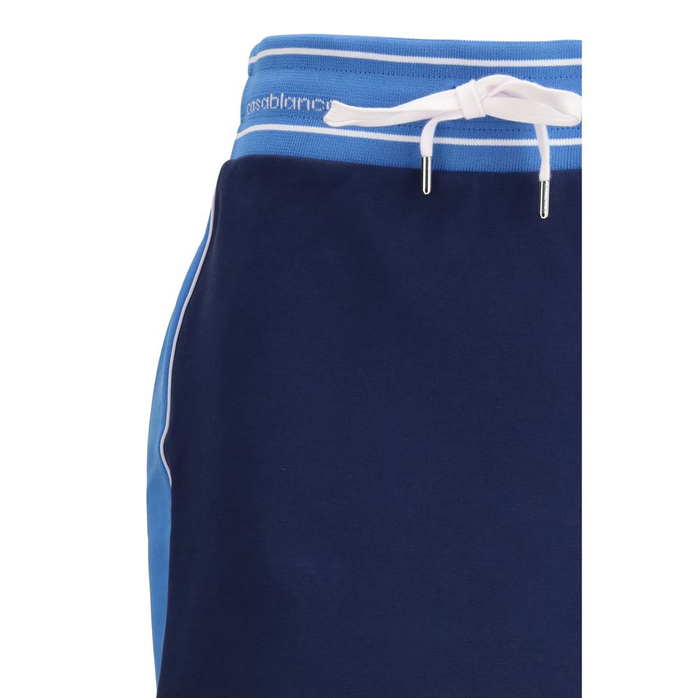 Blue Cotton Mini Skirt - TIZZIL