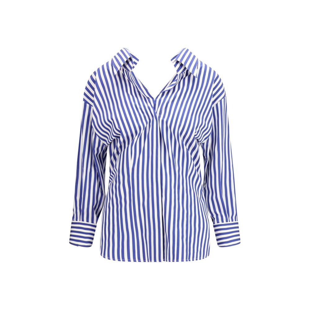 Blue Cotton Pattern Shirt - TIZZIL