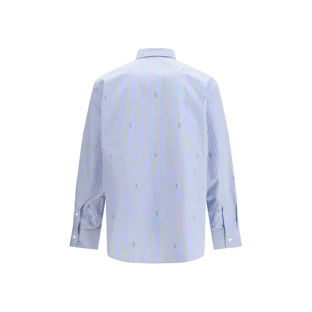 Blue Cotton Pattern Shirt - TIZZIL