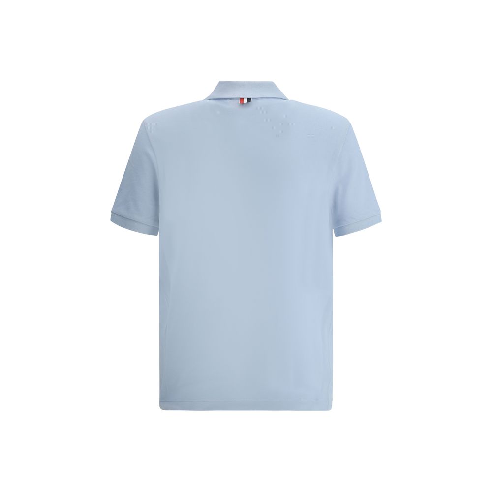 Blue Cotton Polo Shirt - TIZZIL