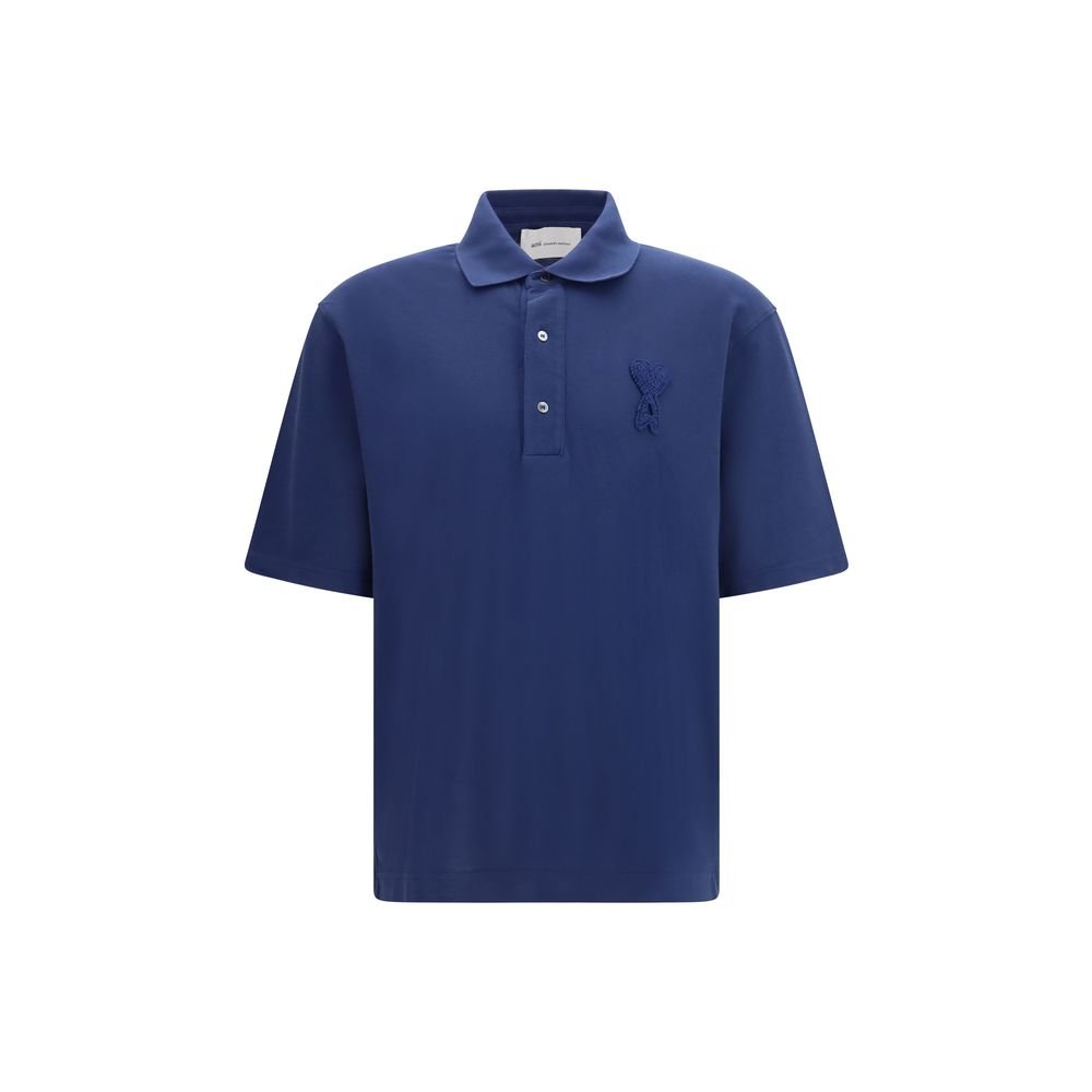 Blue Cotton Polo Shirt - TIZZIL