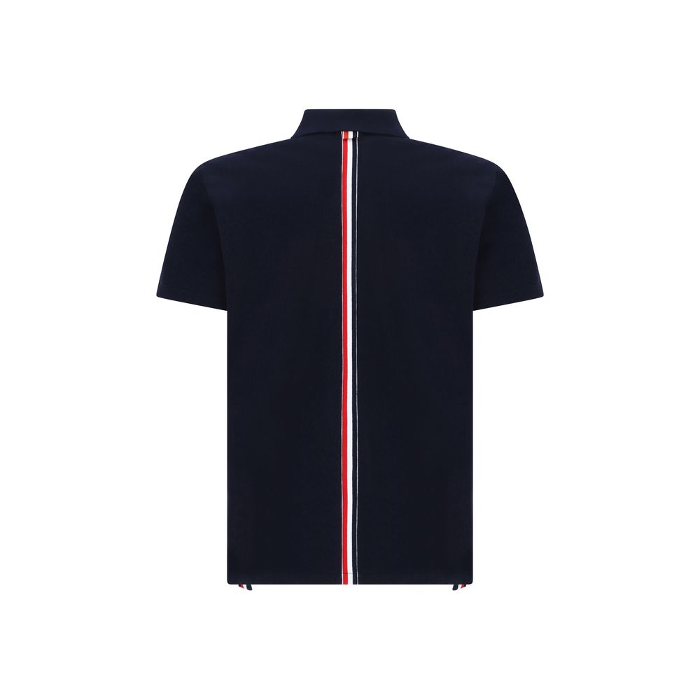 Blue Cotton Polo Shirt - TIZZIL
