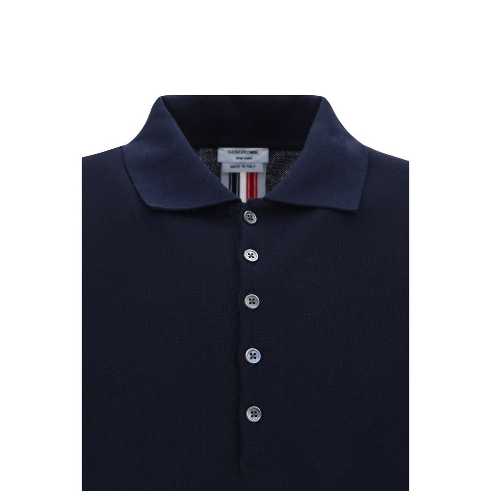 Blue Cotton Polo Shirt - TIZZIL