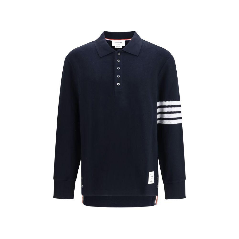 Blue Cotton Polo Shirt - TIZZIL