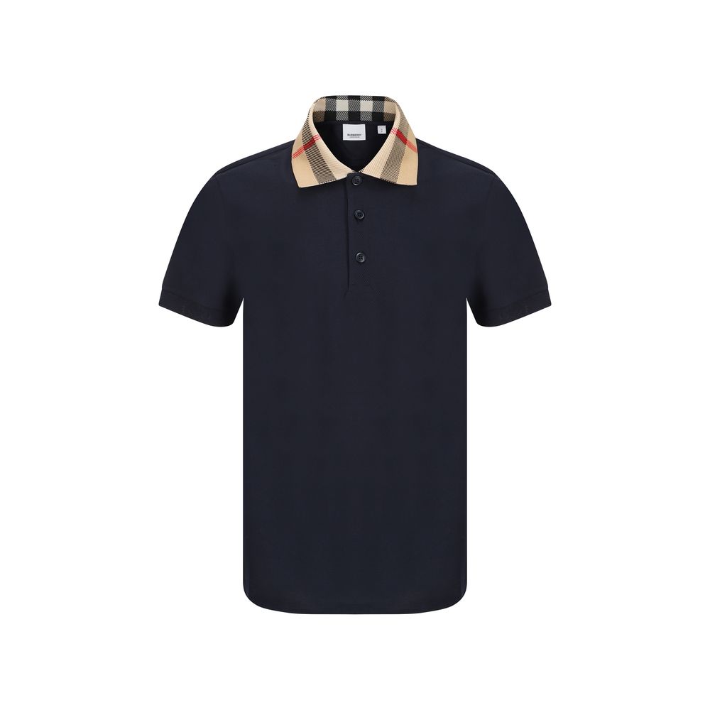 Blue Cotton Polo Shirt - TIZZIL