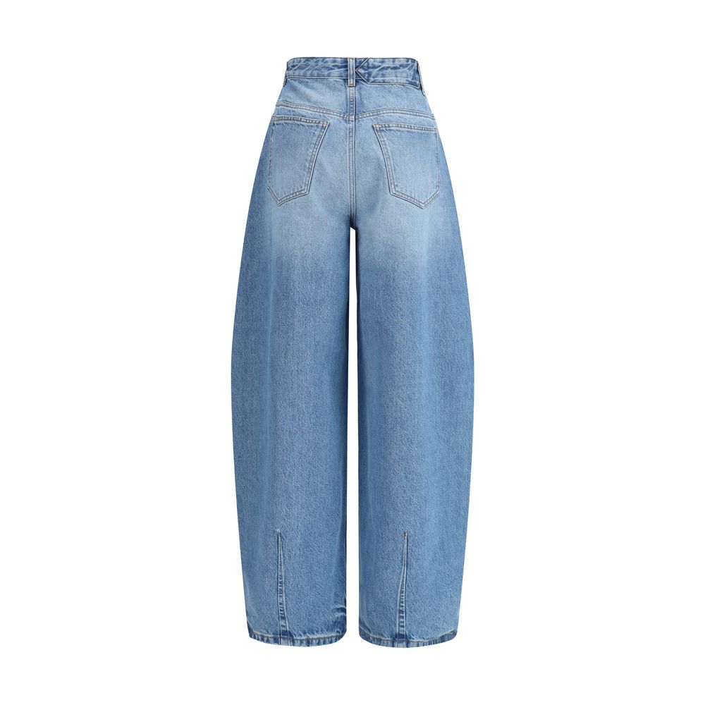 Blue Cotton Relaxed Fit Jeans - TIZZIL