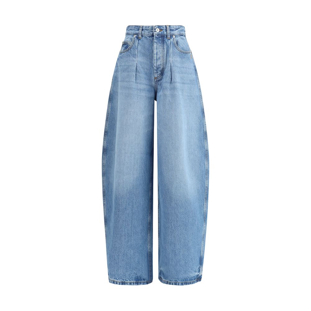 Blue Cotton Relaxed Fit Jeans - TIZZIL