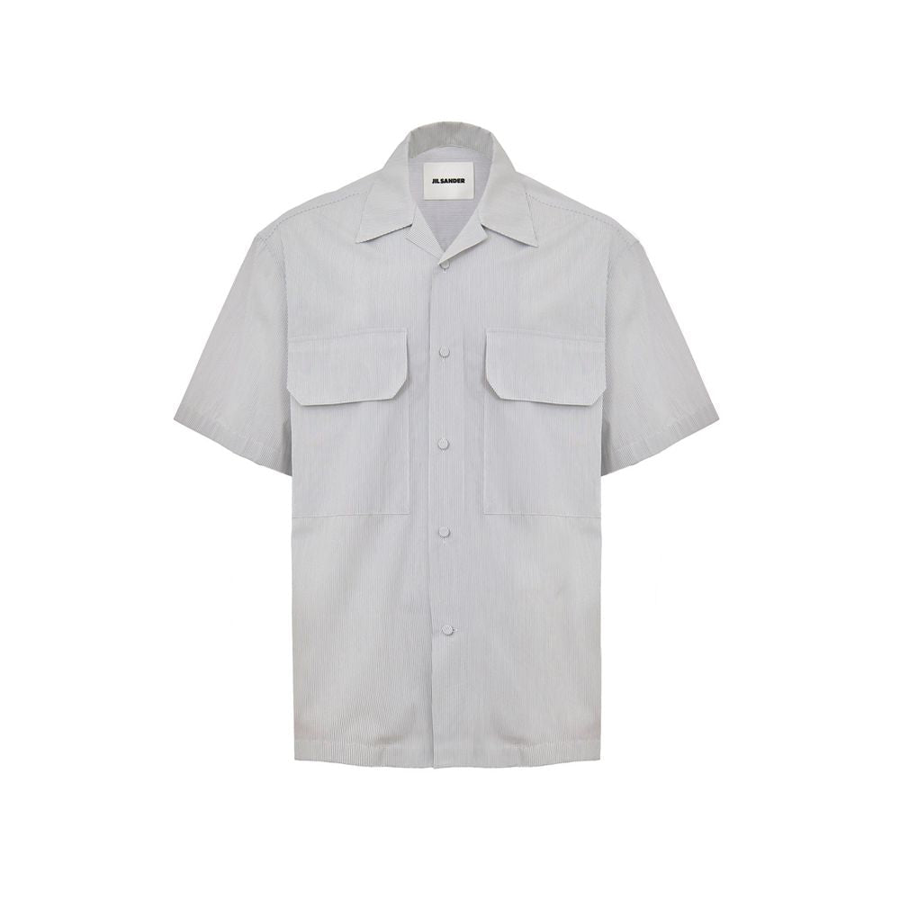 Blue Cotton Shortsleeve Shirt - TIZZIL