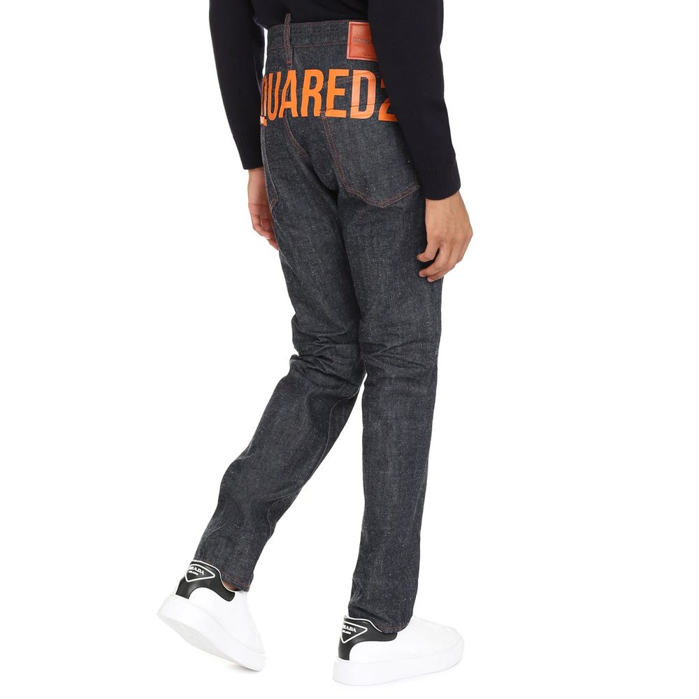 Blue Cotton Skinny Jeans - TIZZIL