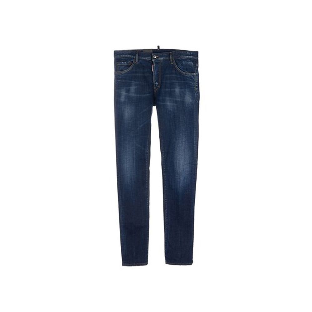 Blue Cotton Skinny Jeans - TIZZIL