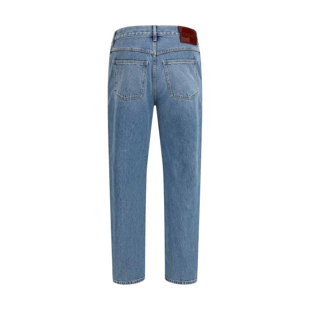 Blue Cotton Slim Fit Jeans - TIZZIL