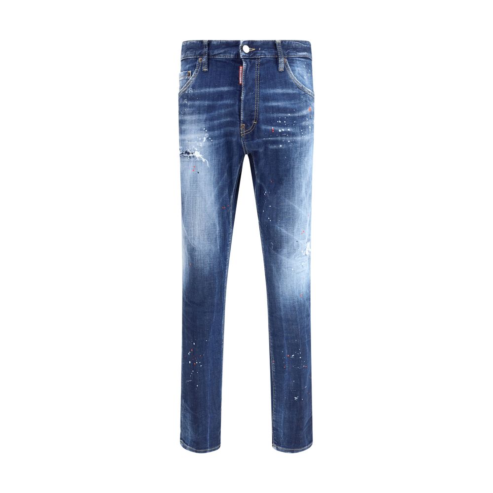 Blue Cotton Slim Fit Jeans - TIZZIL