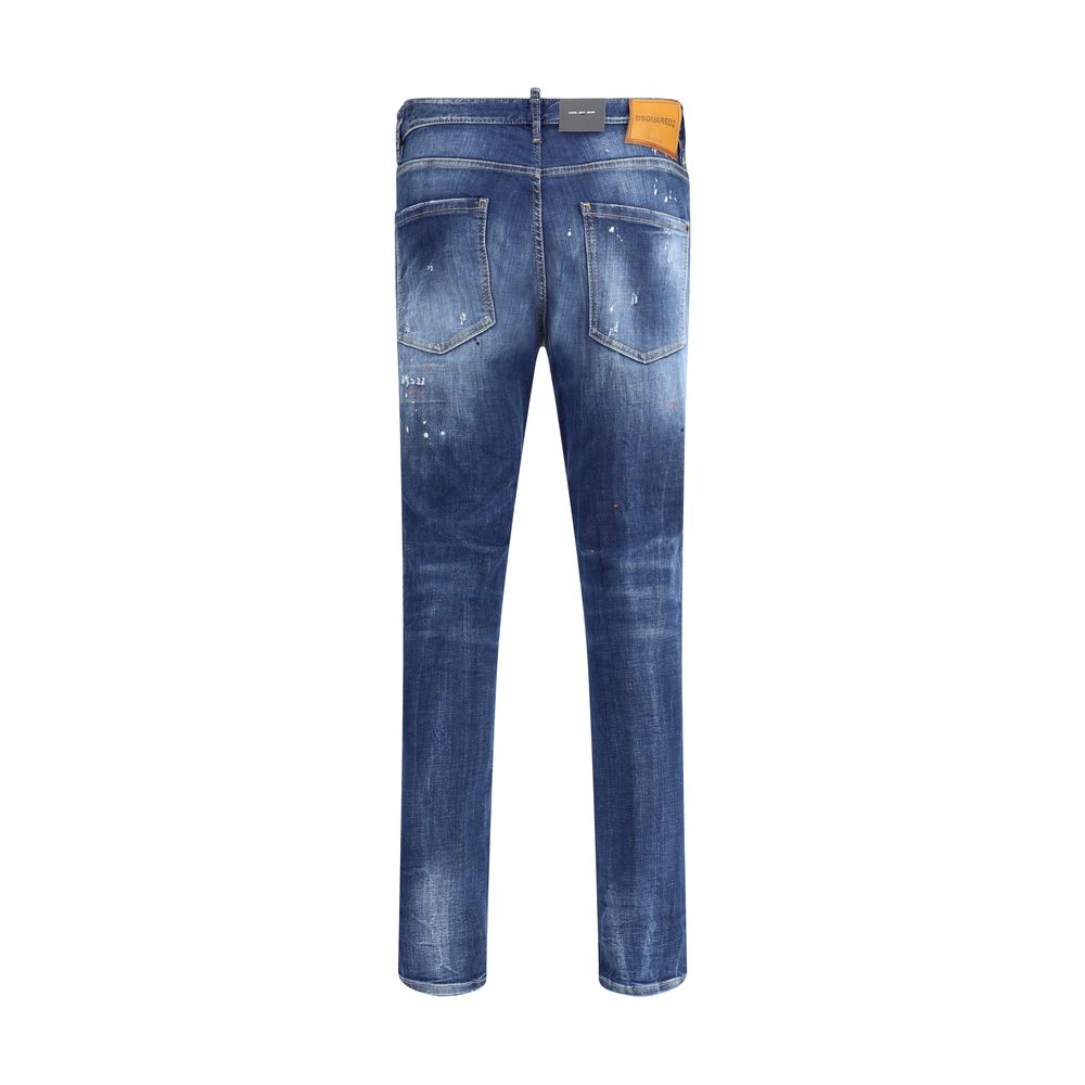 Blue Cotton Slim Fit Jeans - TIZZIL