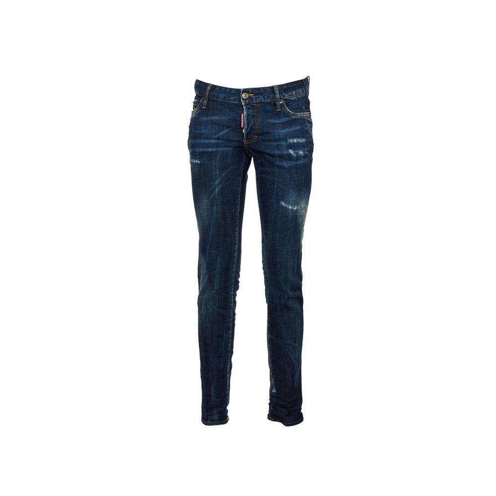 Blue Cotton Slim Fit Jeans - TIZZIL