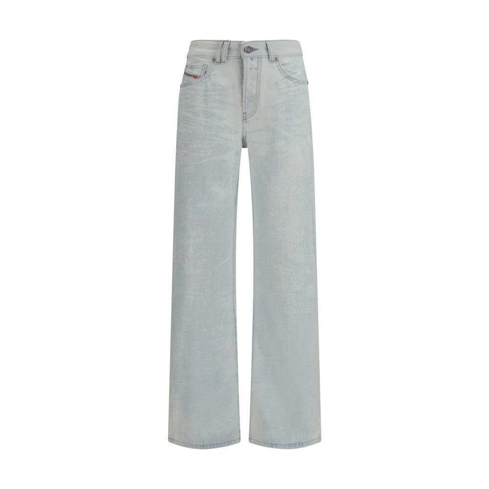 Blue Cotton Straight - Leg Jeans - TIZZIL