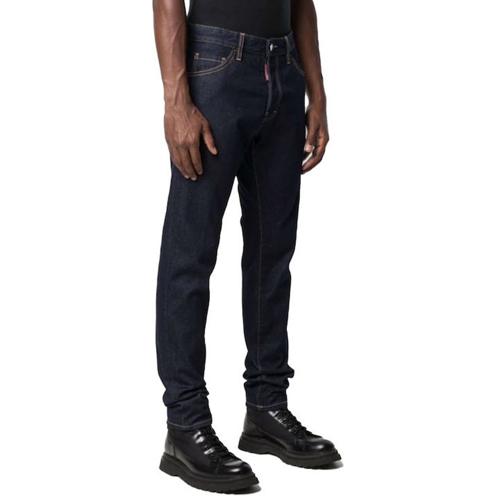 Blue Cotton Straight - Leg Jeans - TIZZIL
