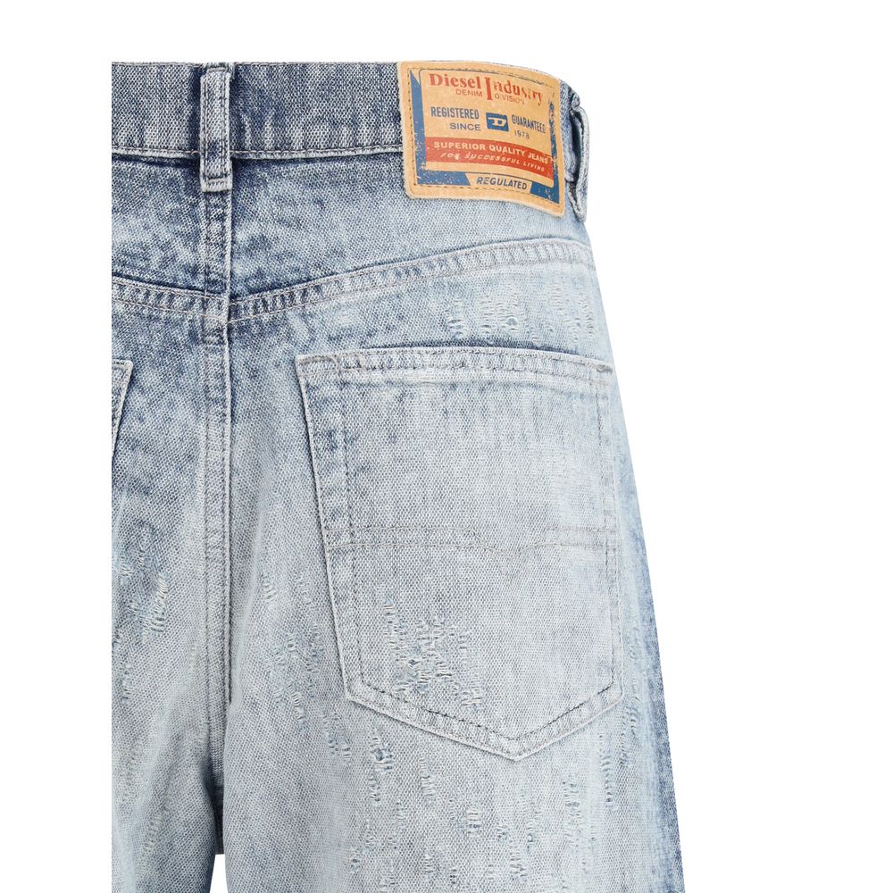 Blue Cotton Straight - Leg Jeans - TIZZIL