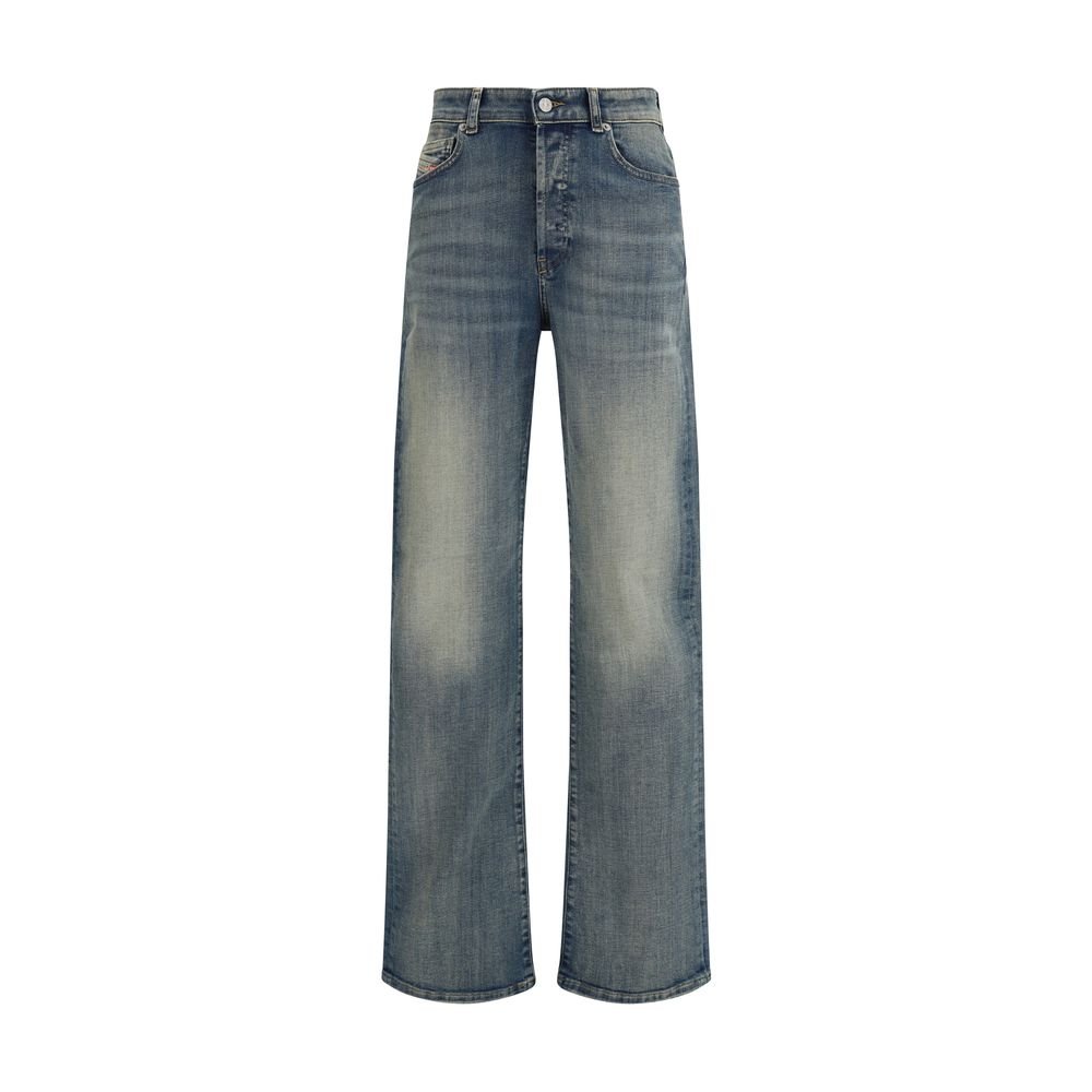 Blue Cotton Straight - Leg Jeans - TIZZIL