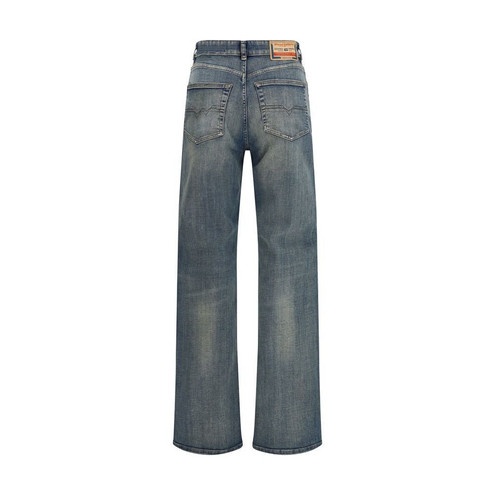 Blue Cotton Straight - Leg Jeans - TIZZIL
