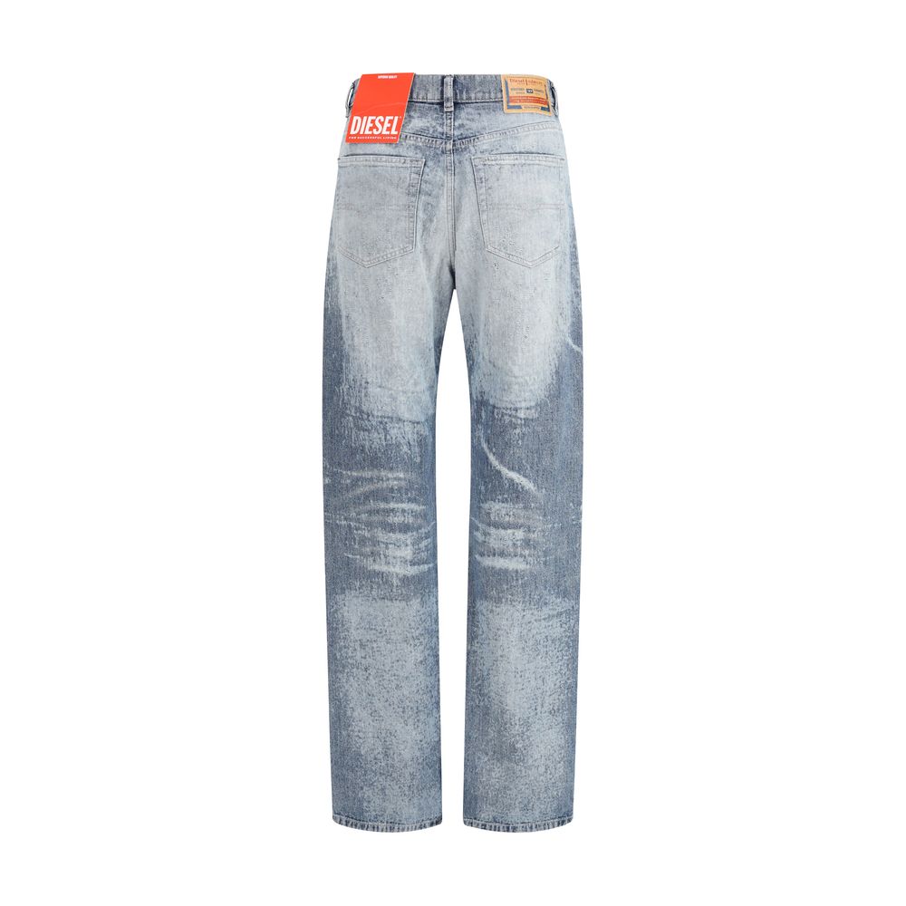 Blue Cotton Straight - Leg Jeans - TIZZIL
