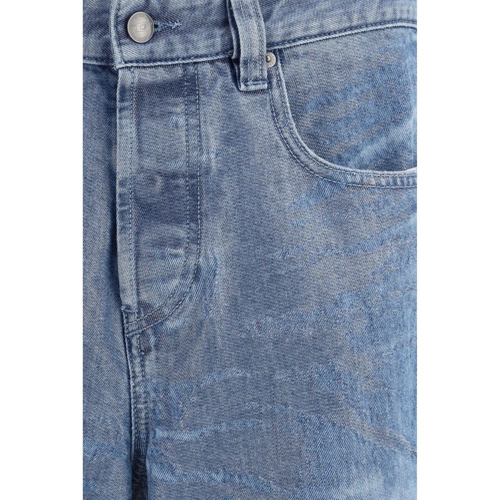 Blue Cotton Straight - Leg Jeans - TIZZIL