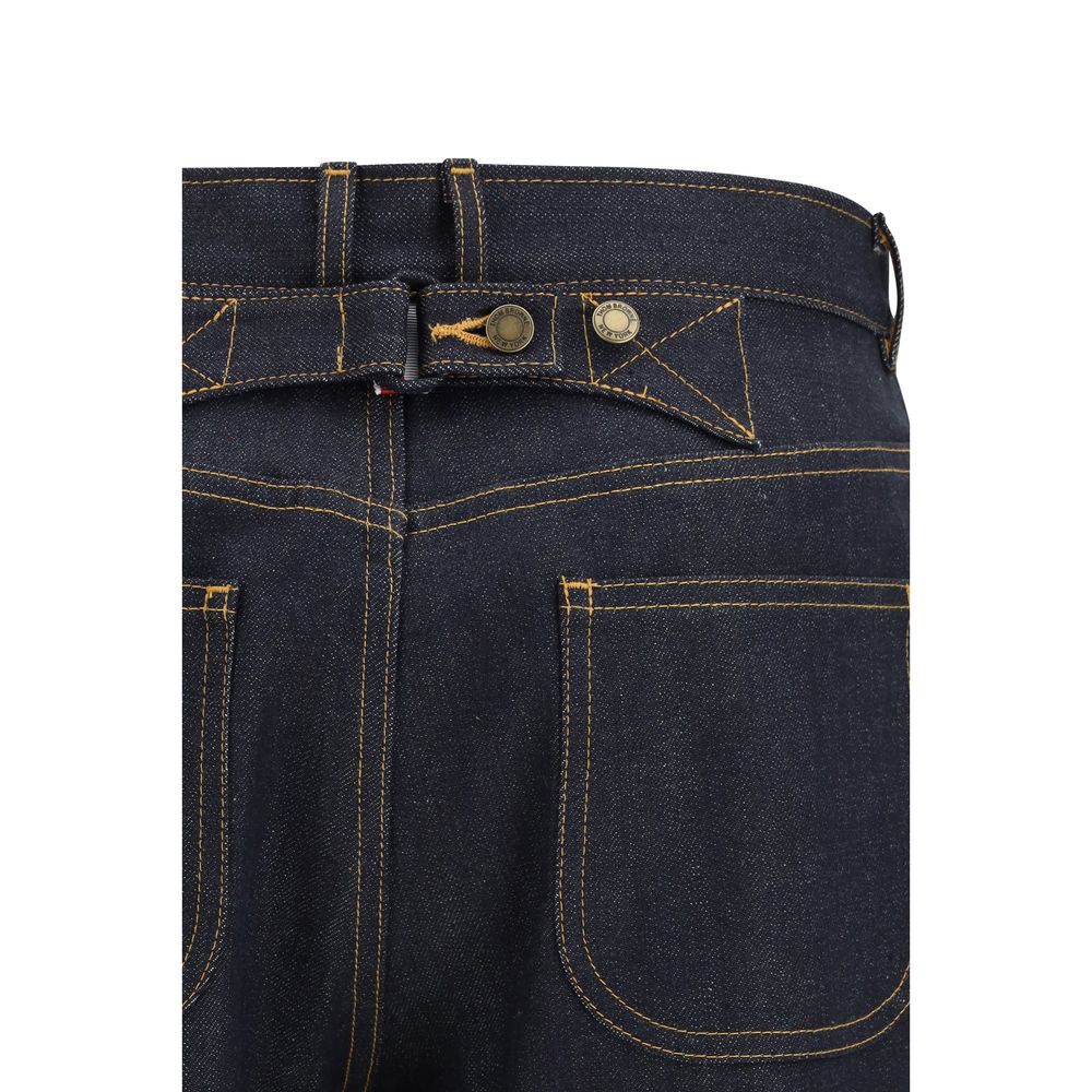 Blue Cotton Straight - Leg Jeans - TIZZIL