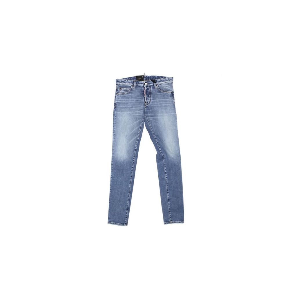 Blue Cotton Straight - Leg Jeans - TIZZIL