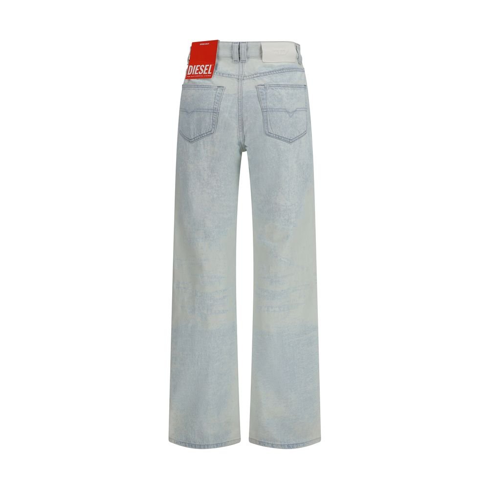 Blue Cotton Straight - Leg Jeans - TIZZIL