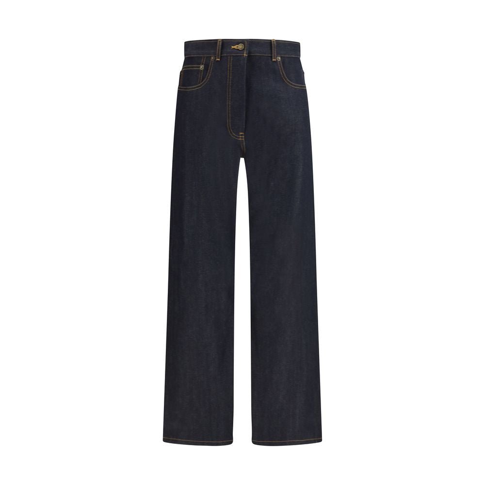 Blue Cotton Straight - Leg Jeans - TIZZIL