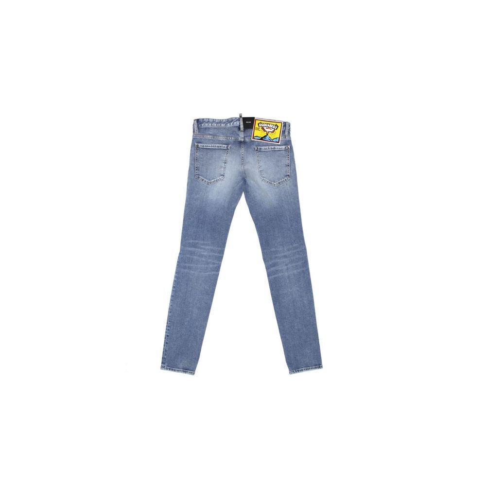 Blue Cotton Straight - Leg Jeans - TIZZIL