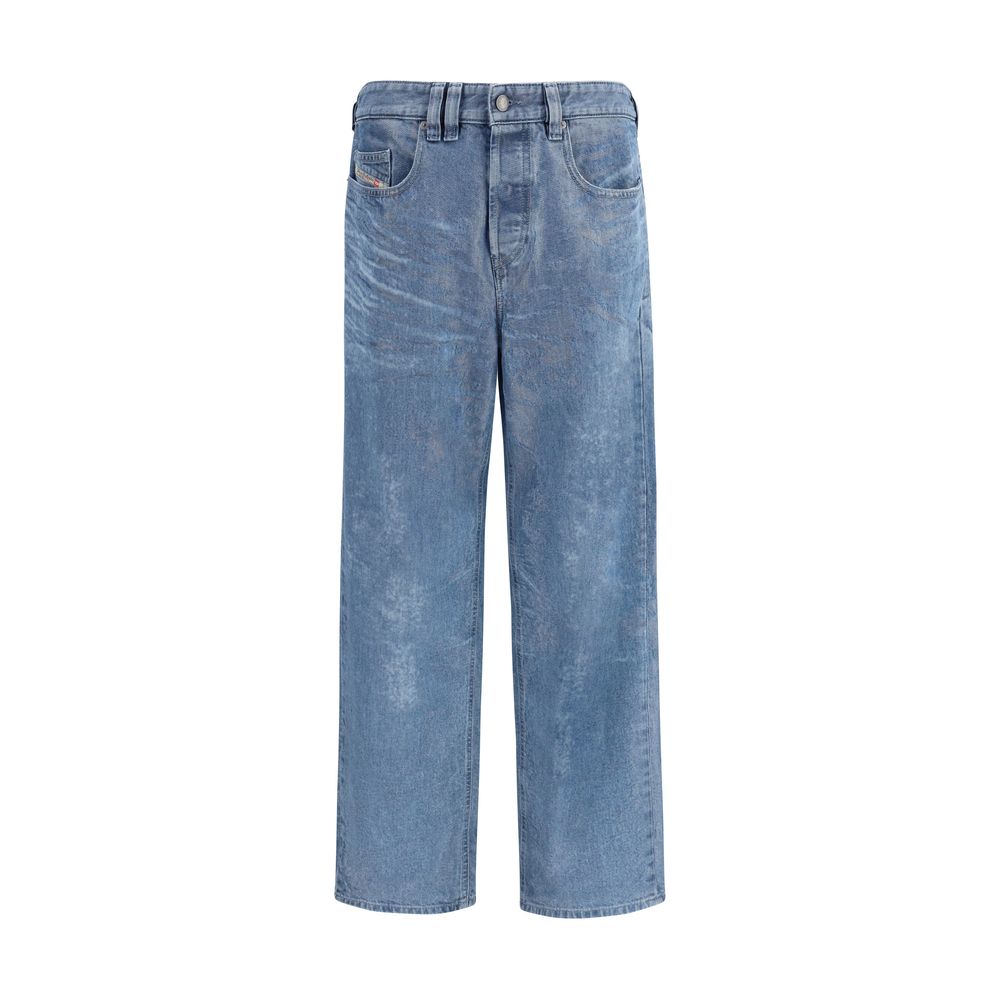 Blue Cotton Straight - Leg Jeans - TIZZIL
