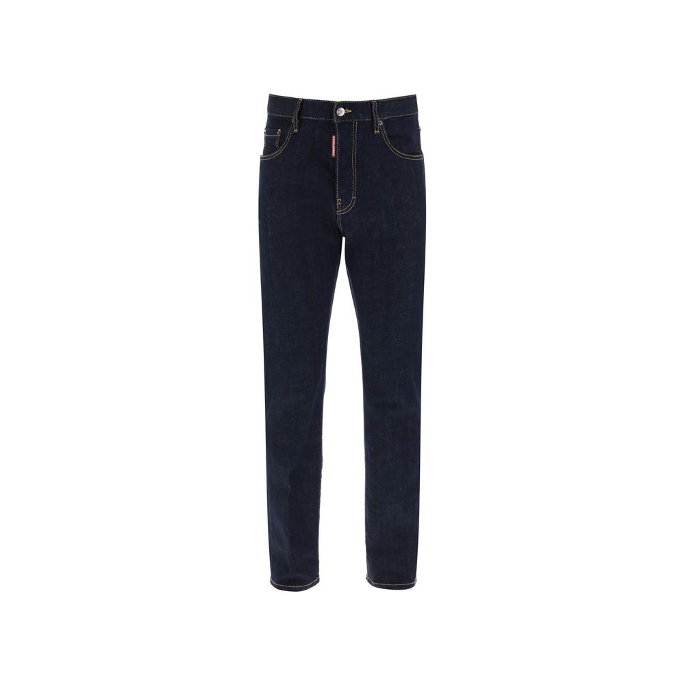 Blue Cotton Straight - Leg Jeans - TIZZIL