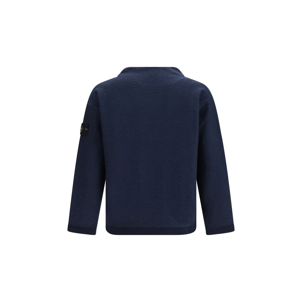 Blue Cotton Sweatshirt - TIZZIL