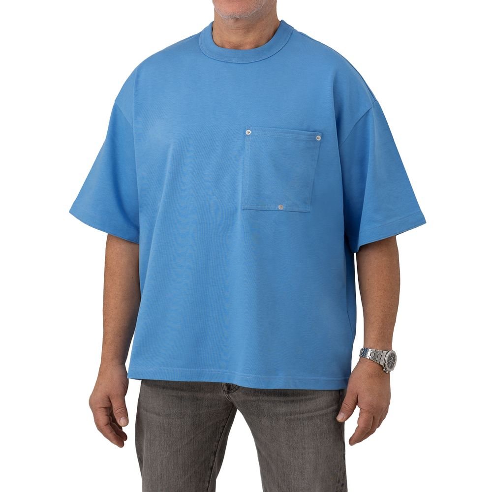 Blue Cotton T-Shirt - TIZZIL