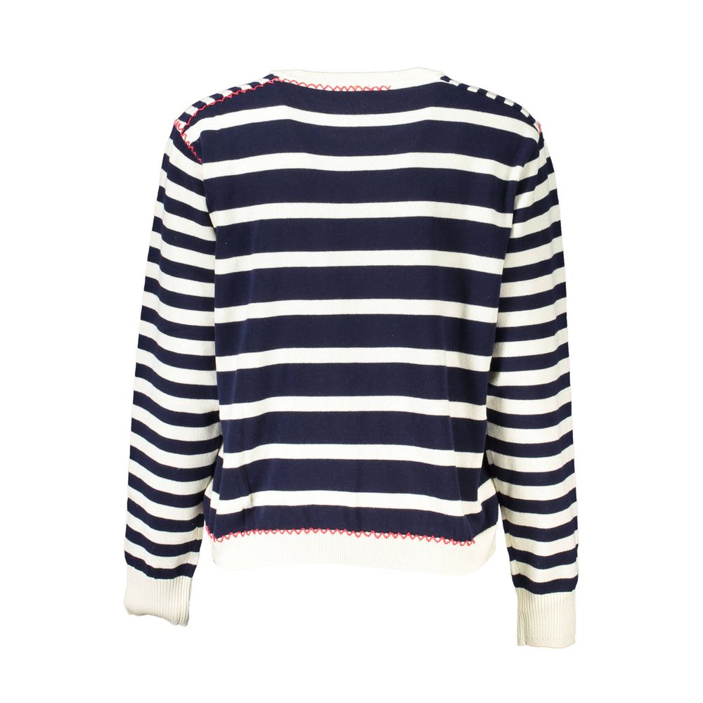 Blue Cotton Women's Sweater - TIZZIL