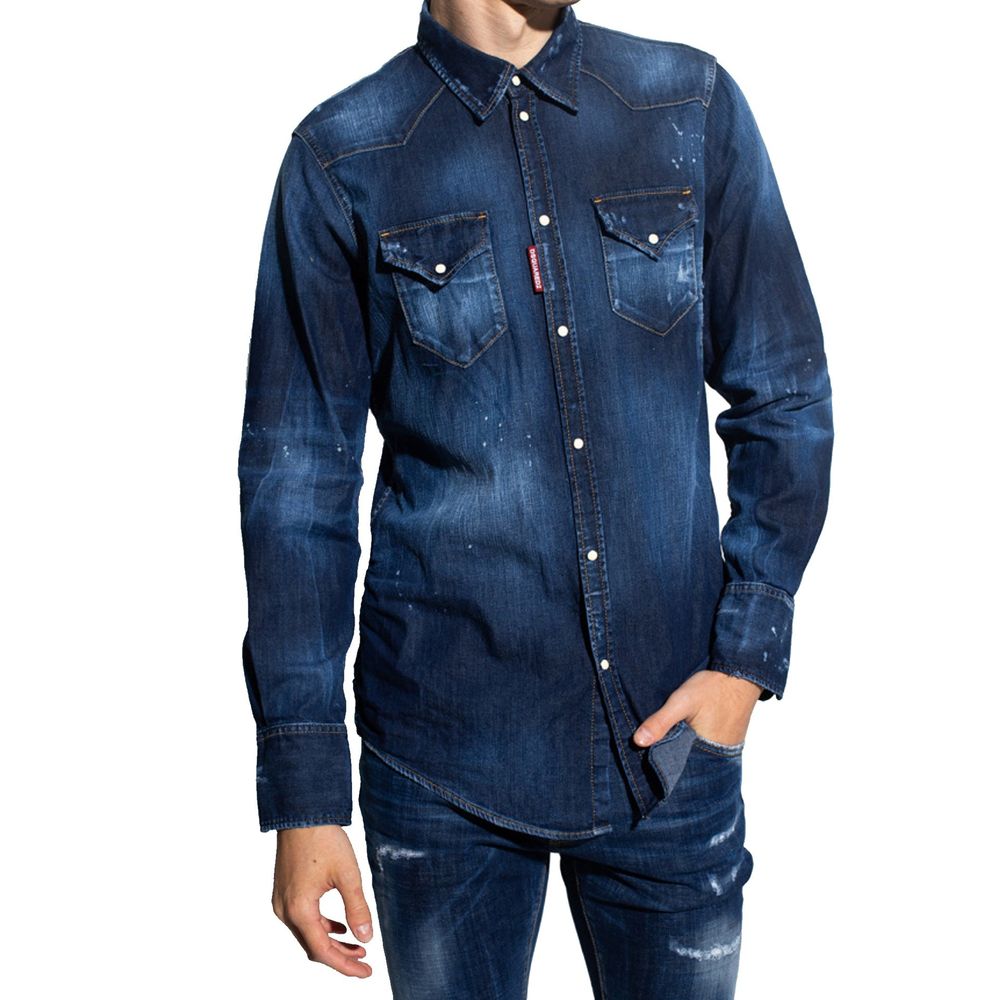 Blue Denim Shirt - TIZZIL